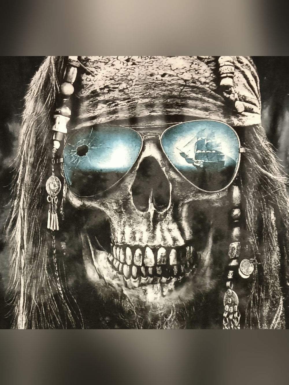 vintage Pirate Skull Oregon t-shirt tie dye New Port Coast skeleton